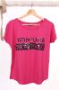 Addnone Bonjour New York Tshirt Fuşya resmi