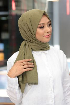 Setmina Taşlanmış Vual Şal 6 Haki resmi