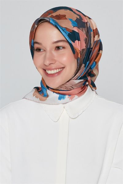 Armine Saf İpek Twill Eşarp 840935 Pudra resmi