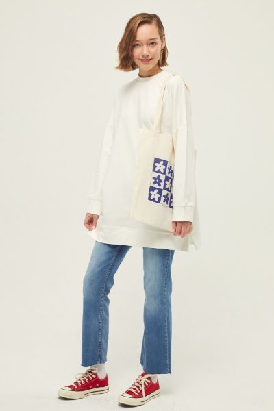 Hooops  Barbara Sweatshirt Ekru resmi