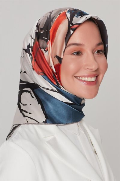 Armine Saf İpek Twill Eşarp 842281 Sütlü Kahve resmi
