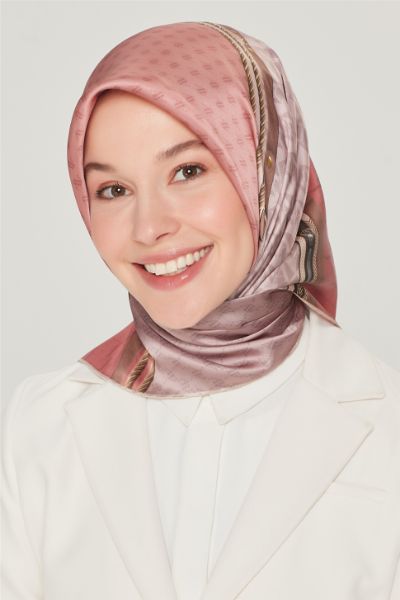 Armine Saf İpek Twill Eşarp 8519 Pembe resmi