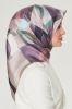 Armine Saf İpek Twill Eşarp 8526 Lila resmi