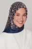 Armine Nostalji Sura İpek Eşarp 263803 Lacivert resmi