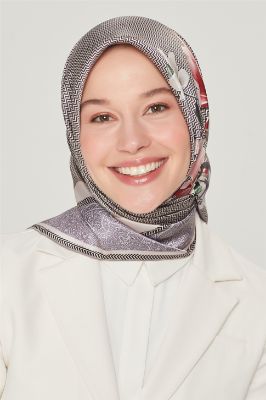 Armine Saf İpek Sura Eşarp 853225 Pudra resmi