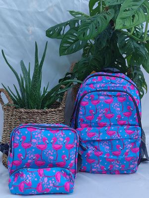 Setmina Flamingo Baskılı İlkokul Çantası Mavi resmi