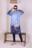 Süssü Batik Desen Tesettür Mayo Mavi resmi