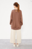 Levidor Bisiklet Yaka Oversize Sweat Kahve resmi