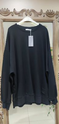 Levidor Bisiklet Yaka Oversize Sweat Siyah resmi