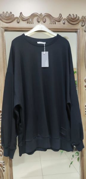 Levidor Bisiklet Yaka Oversize Sweat Siyah resmi